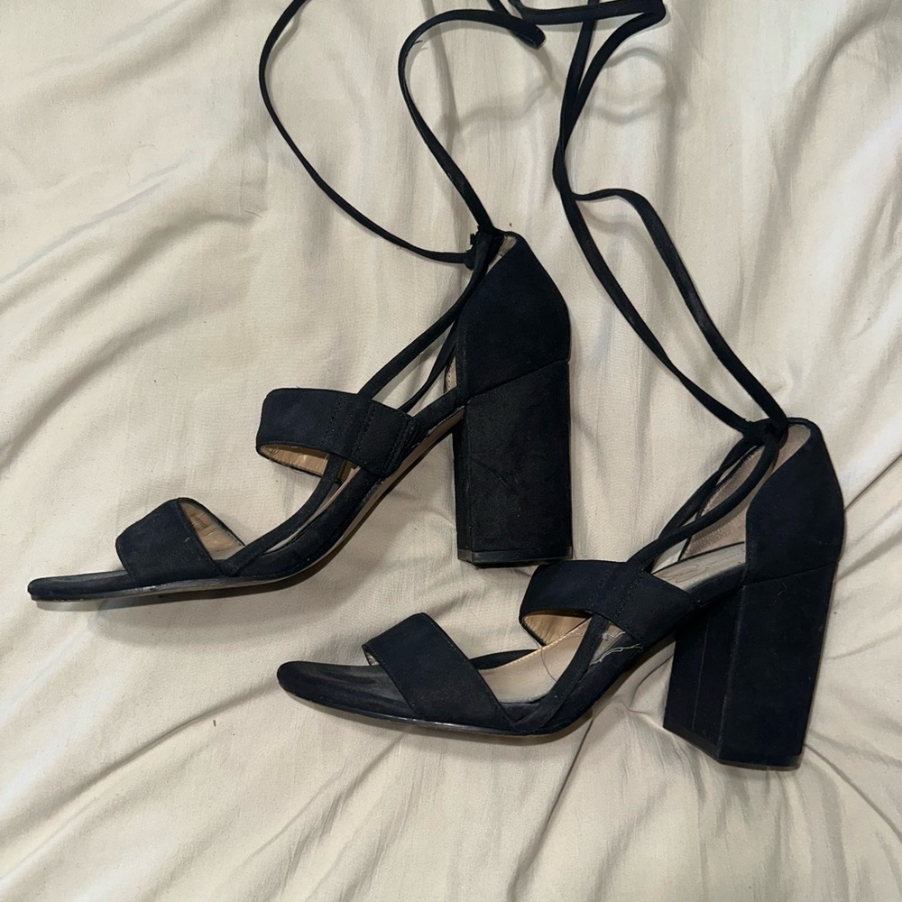 Jessica Simpson Black Block Heel Sandals
